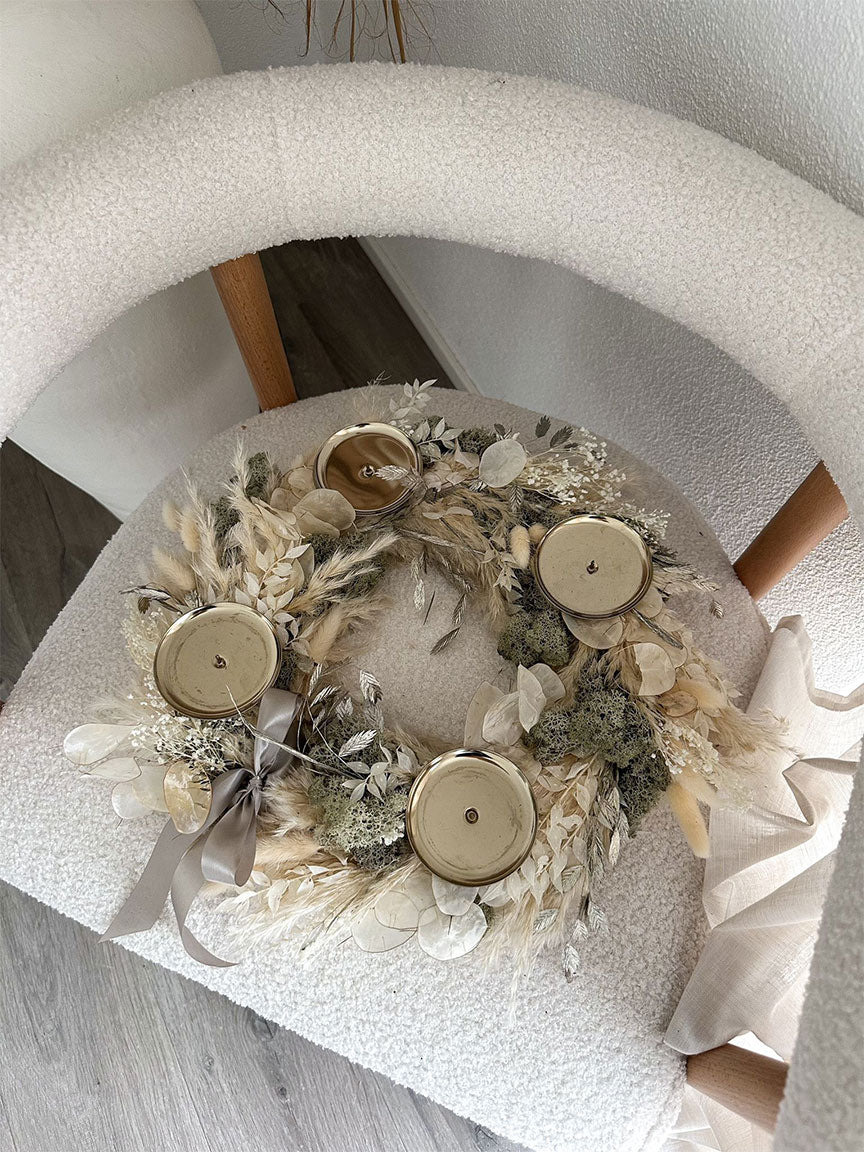 Adventskranz Ivana, naturfarben, ⌀ 40 cm, 1 Stück