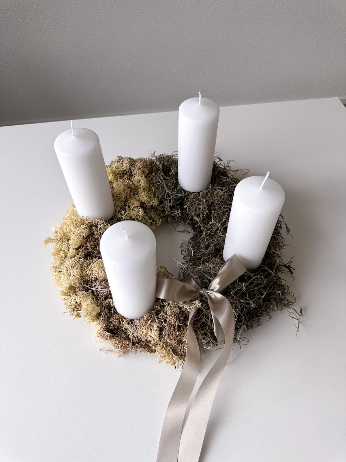 Adventskranz Valeria, naturtöne, ⌀ 35 cm, 1 Stück