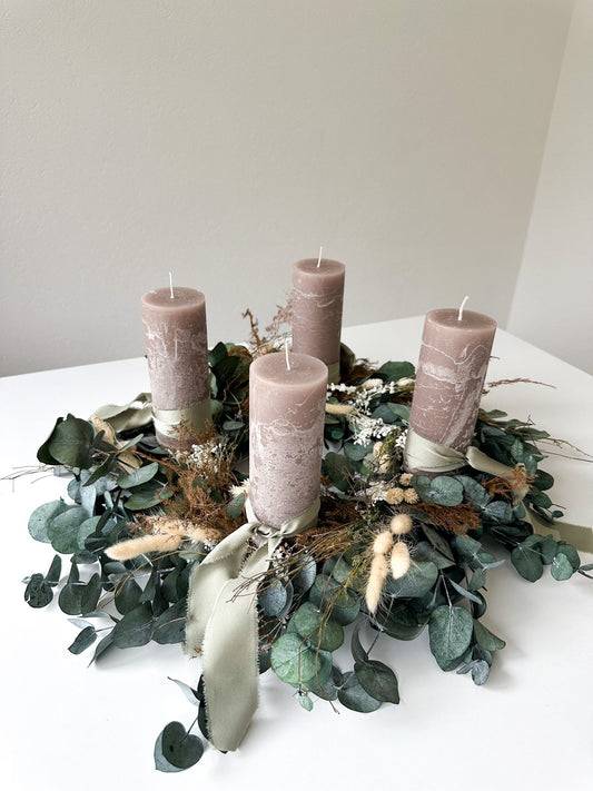 Adventskranz Darija, grüntöne, ⌀ 50 cm, 1 Stück