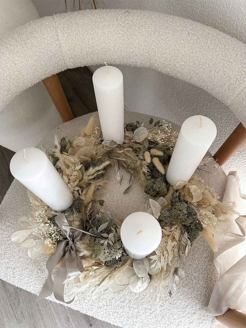 Adventskranz Ivana, naturfarben, ⌀ 40 cm, 1 Stück