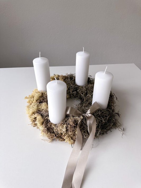 Adventskranz Valeria, naturtöne, ⌀ 35 cm, 1 Stück