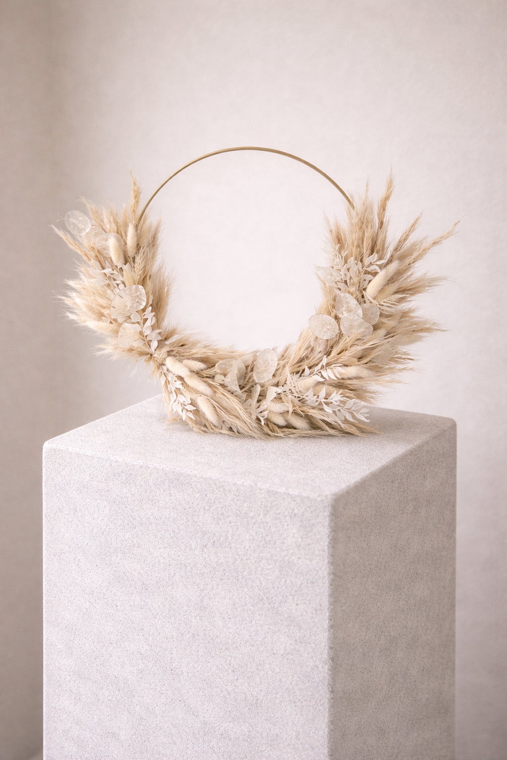 Noelia Flower Hoop, Ø 30 cm, Naturfarben