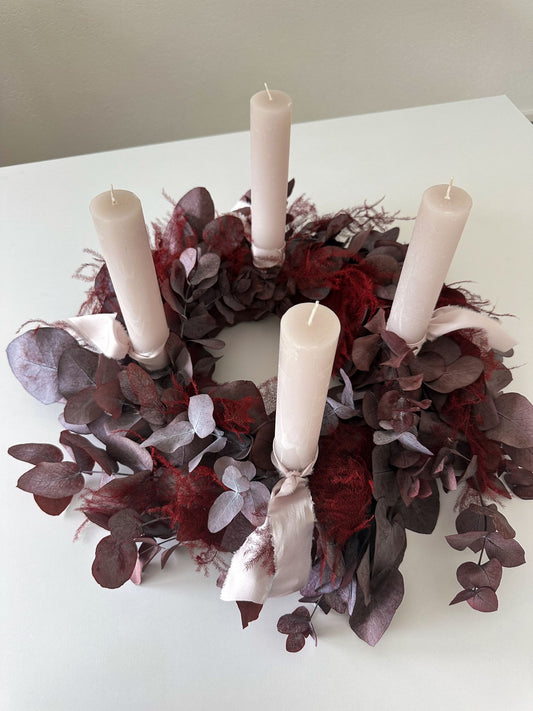 Adventskranz Madelene, rotton, ⌀ 50 cm, 1 Stück