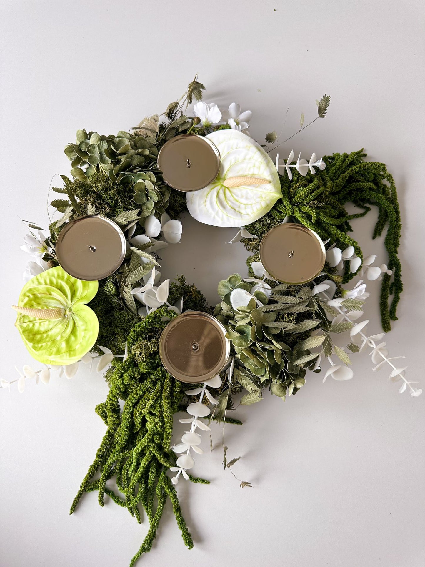 Adventskranz Elena, grün, ⌀ 50 cm, 1 Stück